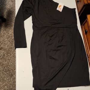 Chic NWT One Shoulder Black Dress